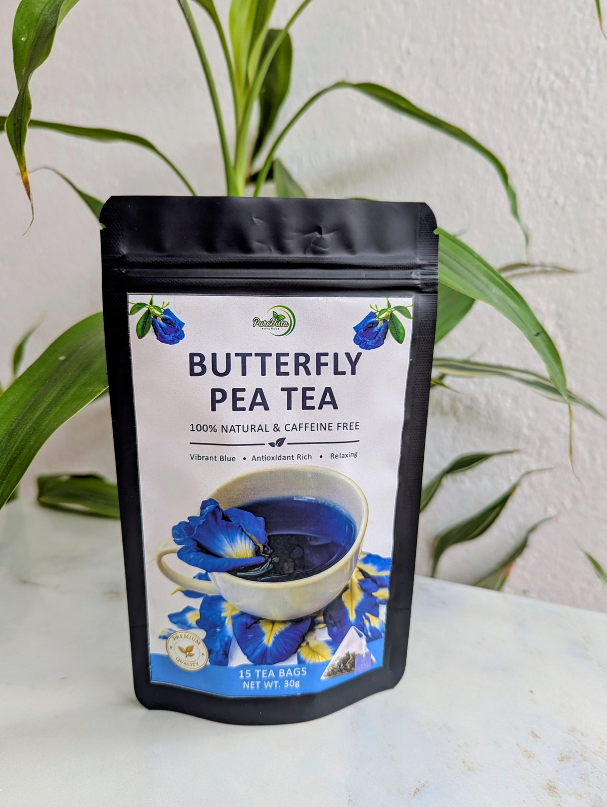 Dried Butterfly Pea Flower Herbal Tea – 100% Natural