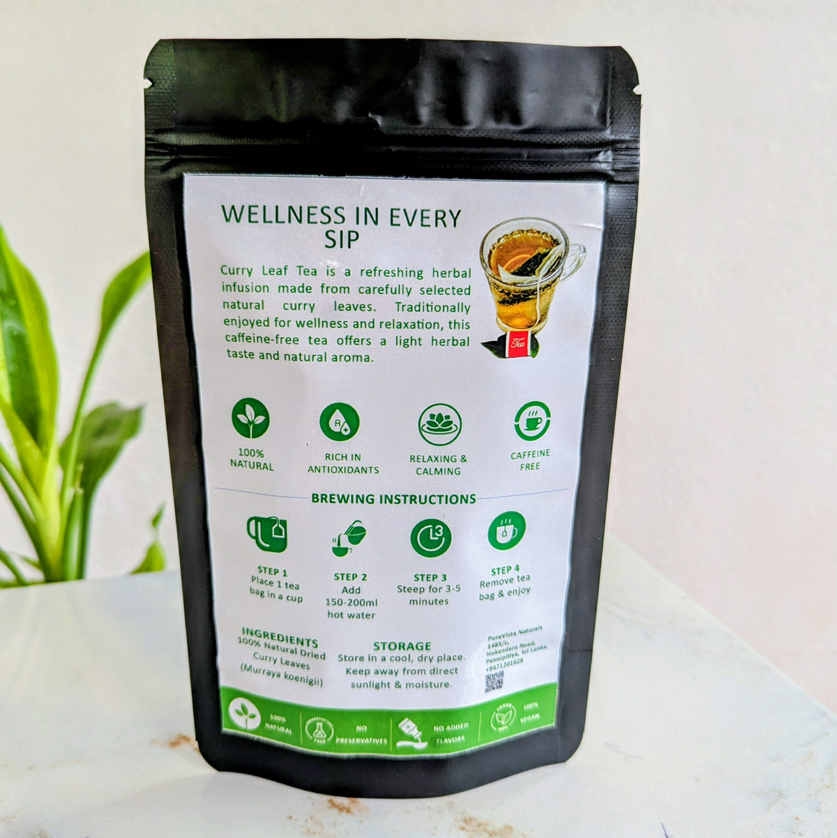 Dried Curry Leaf Herbal Tea - 100% Natural