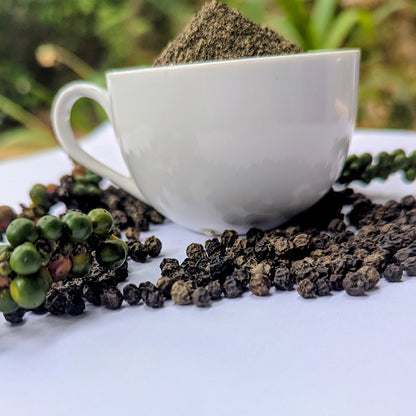Black Pepper Powder (Whole) - Natural & Aromatic Spice | Purevista Naturals