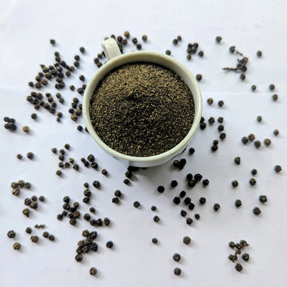 Black Pepper Powder (Whole) - Natural & Aromatic Spice | Purevista Naturals